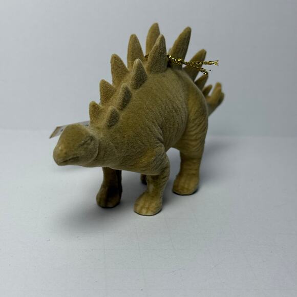 Flocked Stegosaurus Christmas Ornament | Shatter-Resistant Dino Holiday Decor - Picture 8 of 8